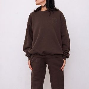SET ACTIVE Brown Crewneck
